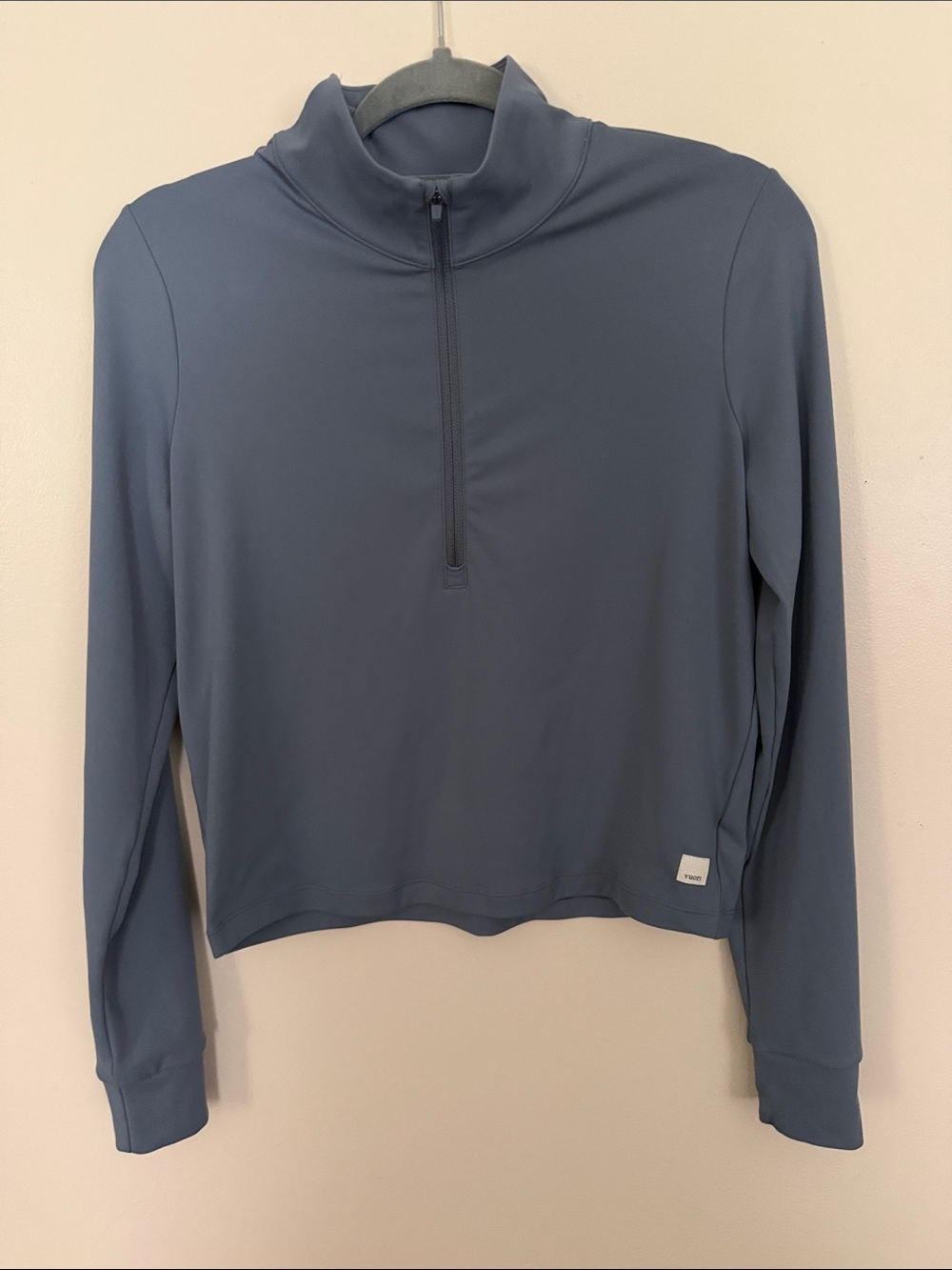 Vuori Quarter-Zip Long Sleeve Top in Slate Blue